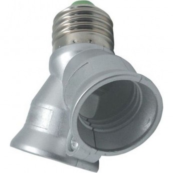 Переходник ECOLA BASE F4T24SEAY с цоколя E14 на 2хE14, серебряный Переходник ECOLA BASE F4T24SEAY с цоколя E14 на 2хE14, серебряный