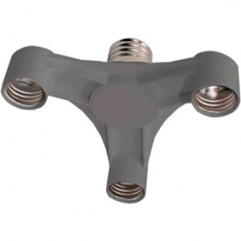 Переходник ECOLA BASE A7T37SEAY с цоколя E27 на 3хE27, серебряный Переходник ECOLA BASE A7T37SEAY с цоколя E27 на 3хE27, серебряный