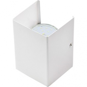 Светильник ECOLA GX53-N52 настенный бра прямоугольный матовый белый 2* GX53 100х140х90
