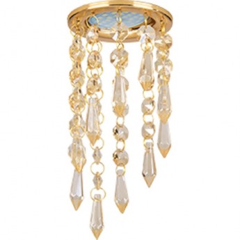 Светильник ECOLA MR16 CR1001 GU5.3 Glass Стекло Круг с продолговатыми хруст. на подвесе "под скос" Тонированный / Золото 84x210 Светильник ECOLA MR16 CR1001 GU5.3 Glass Стекло Круг с продолговатыми хруст. на подвесе "под скос" Тонированный / Золото 84x210