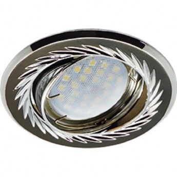 Светильник ECOLA MR16 KL6A GU5.3 встр. литой поворотный искр. гравир. Листья по кругу Черный Xром/Хром 23x84 Светильник ECOLA MR16 KL6A GU5.3 встр. литой поворотный искр. гравир. Листья по кругу Черный Xром/Хром 23x84