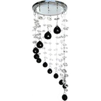 Встраиваемый светильник ECOLA GX53 H4 5354 GLASS FX53RVECB прозрачный, черный, хром