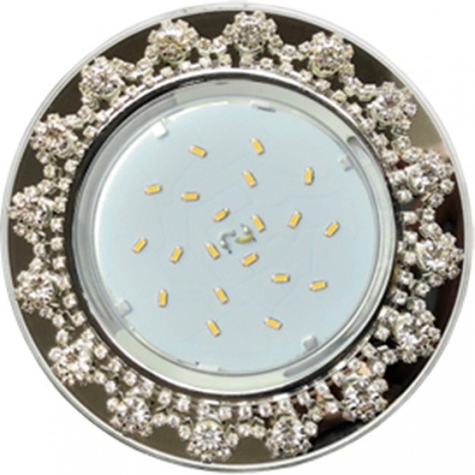 Встраиваемый светильник ECOLA GX53 H4 LD5360 GLASS фон зерк../центр.часть хром 52x120 SW53RNECB