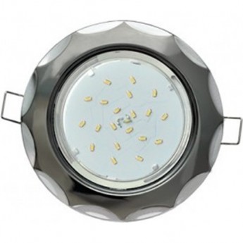 Встраиваемый светильник ECOLA H4 9014 FJ81H4ECB GX53 "Звезда" черный хром-хром Встраиваемый светильник ECOLA H4 9014 FJ81H4ECB GX53 "Звезда" черный хром-хром