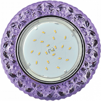 Встраиваемый светильник ECOLA H4 LD7040 FV53CBEFB GX53 Сиреневый / Хром Встраиваемый светильник ECOLA H4 LD7040 FV53CBEFB GX53 Сиреневый / Хром