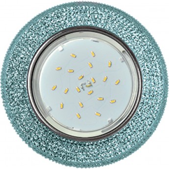 Встраиваемый светильник ECOLA H4 LD7069 FB53CMEFB GX53 Голубой / Хром