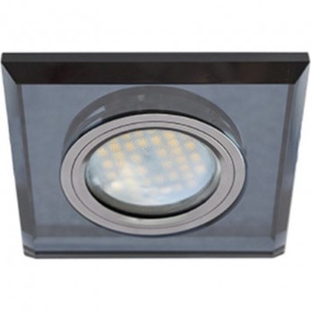 Встраиваемый светильник ECOLA MR16 DL1651 GLASS FB1651EFF черный, черный хром